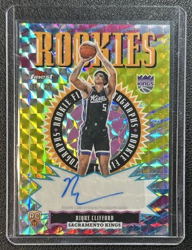 NIQUE CLIFFORD 2025-26 TOPPS FINEST ROOKIE AUTO YELLOW GEOMETRIC REFRACTOR 16/35