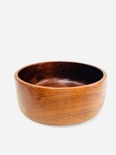 Large Teak Decorative Wood Bowl Table Art Centerpiece Hand Turn Beautiful Grain