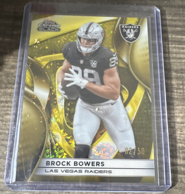 Topps Chrome Black 2024 Brock Bowers Las Vegas Raiders #14 02/50