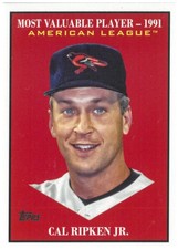 2025 Topps Update Series - Cal Ripken Jr #MV-27 AL MVP Insert - Orioles