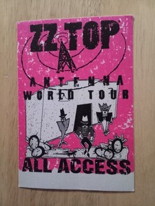 ZZ Top Backstage Pass 1994 Satin Original Antenna World Tour All Access 