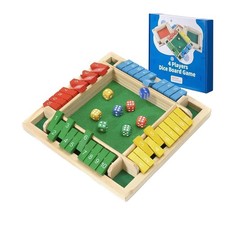 Shut The Box Game Wooden, 2026 New Shut The Box-Wooden Dice Board Game with 8...