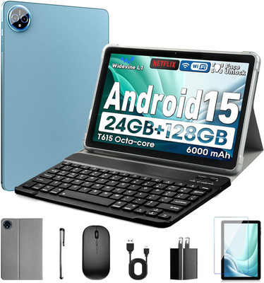 10 Inch Tablet, Android 15 with 24GB RAM + 128GB ROM (1TB Expandable), Octa-Core