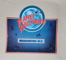 Vintage Original 1990 Planet Hollywood Menu Die-Cut Washington D.C. - Exc Cond