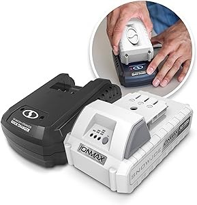 Snow Joe + Sun Joe 24V-2AMP-SK1R 24-Вольтовый ионный аккумулятор + Стартовый комплект емкостью 2,0 Ач - Белый