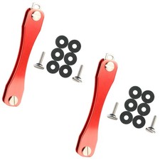 2 Pocket-Sized Key Holder Compact Red for House Garage Car Remote Keychain