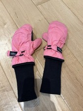 Snow Stoppers Kids Pink Winter Mittens Waterproof Long Cuff Insulated Size M