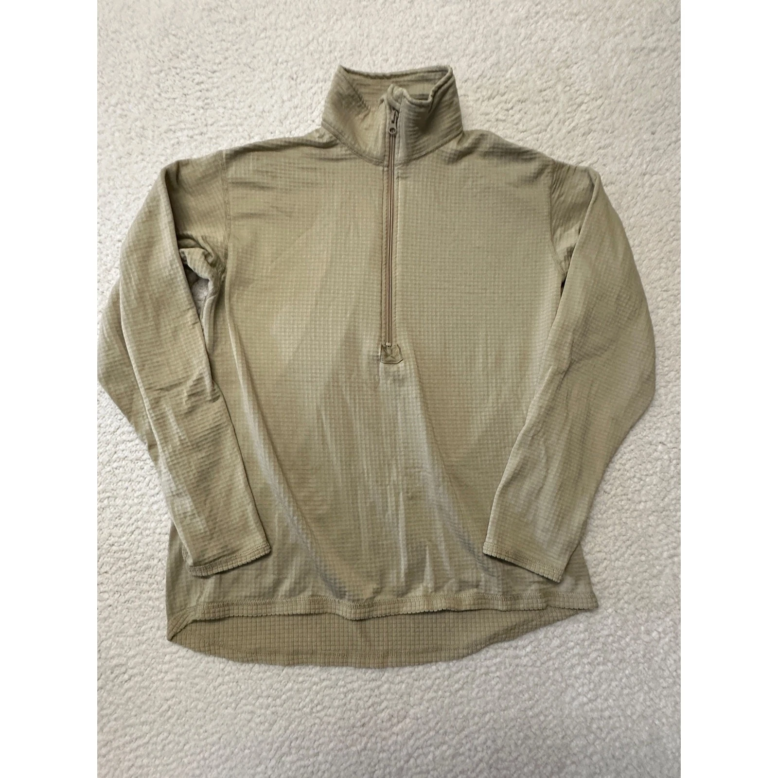 Mens Cold Weather 1/4 Zip Baselayer Shirt Polartec Mid Weight Large