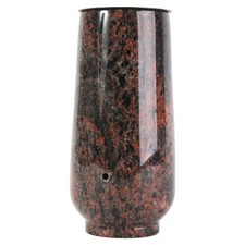 Grab-Vase Granit Aurora Friedhof-Vase Grab-Schmuck Blumen-Vase Naturstein
