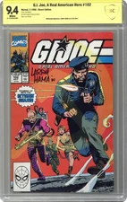 GI Joe A Real American Hero #102 CBCS 9.4 Witnessed Sig Larry Hama 1990