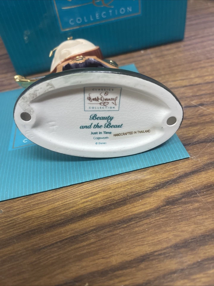 Фигурка WDCC Disney Just in Time Cogsworth 4,5 дюйма Beauty and the Beast в коробке с сертификатом подлинности - Изображение 4 из 4