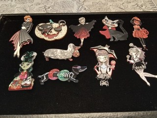 Lote de 10 Nuevas Piezas de Boo Halloween Moda Disfraz Joyería Broches Prendedor Joyería