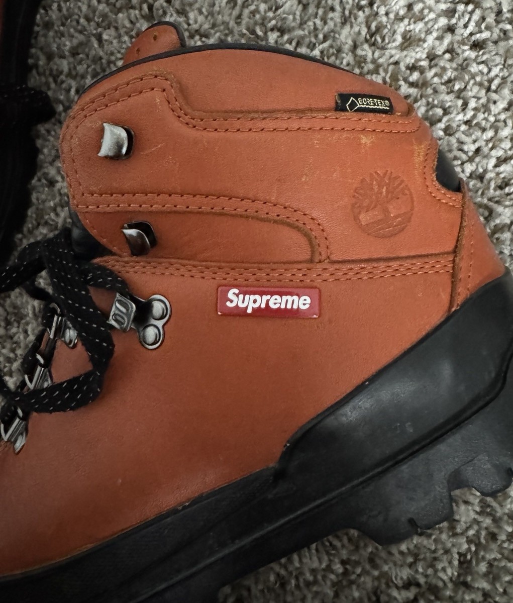 Supreme Timberland World Hiker Gore-Tex Orange Leather Hiking