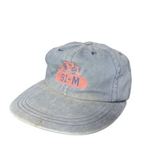 Vintage Polo Ralph Lauren RPL 91-M Hat Blue Made in USA Cotton Baseball Cap M