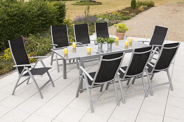 Mx Alu GartenmöBel Set Carrara 9Tlg. BalkonmöBel TerrassenmöBel Esstischgruppe-image