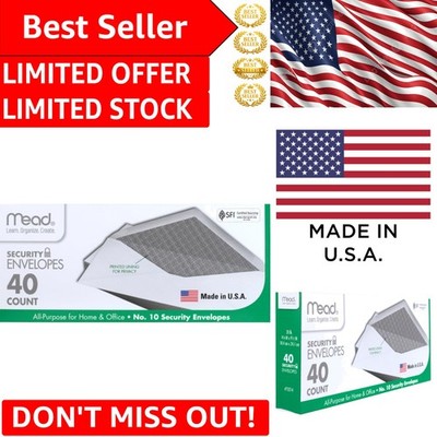 Windowless White Envelopes, 4-1/8'' x 9-1/2'', 40 Count - Secure Mailing Solution