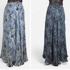 Vintage Reversible Paisley Boho Maxi Skirt 28" Waist Whimsigoth Fairy