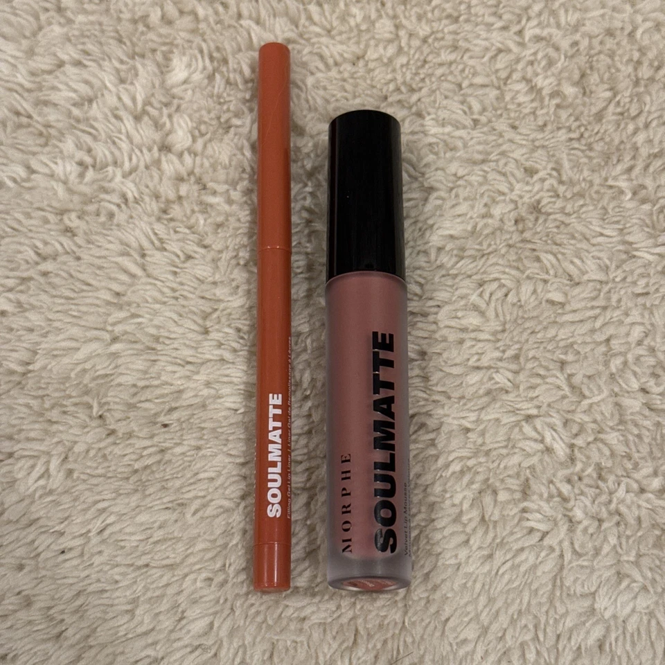 MORPHE Cosmetics Soulmatte Lip Mousse & Lip Liner Duo DEAREST (pink nude) BNIB - Image 3 of 3