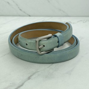 light blue leather belt