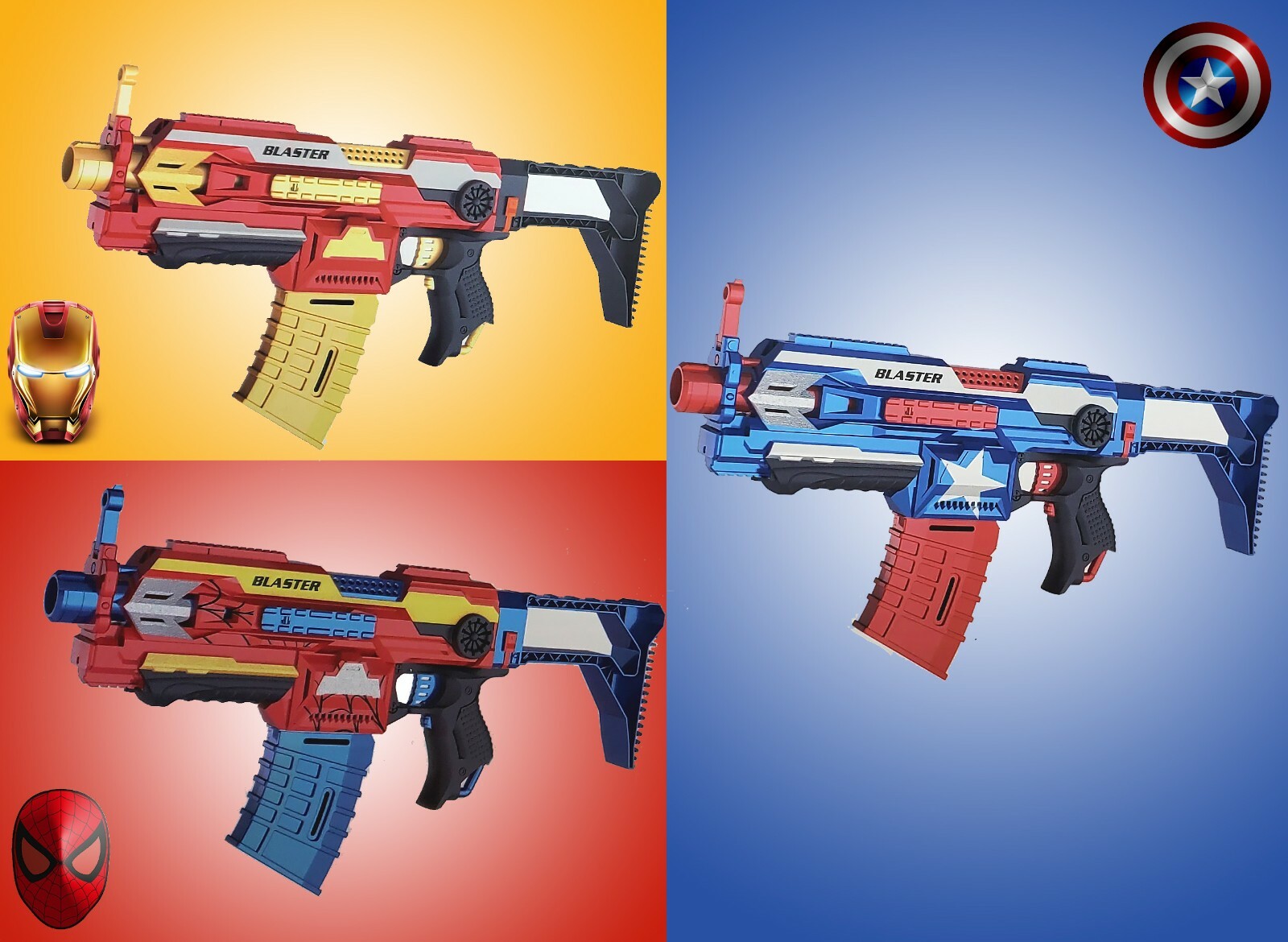 Superhero Soft Dart Bullet Blaster Nerf Gun 10 Bullets Target Kids boys  Gift Toy | eBay