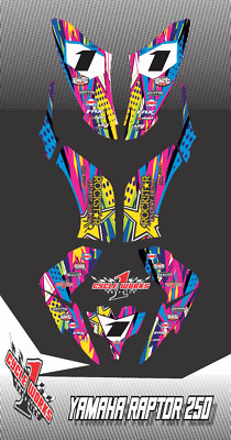 YAMAHA RAPTOR 250 125 SEMI CUSTOM GRAPHICS KIT DOTED