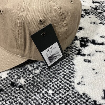 STUSSY CAP HAT STOCK LOW PROFILE CAP KHAKI OS | eBay
