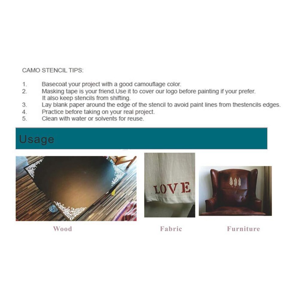 DIY Decorative Stencil Template for Scrapbooking Painting on Wall