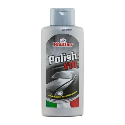 POLISH CERA LUCIDANTE RINNOVANTE PROTETTIVO CARROZZERIA AUTO 500 ML V10 RHUTTEN