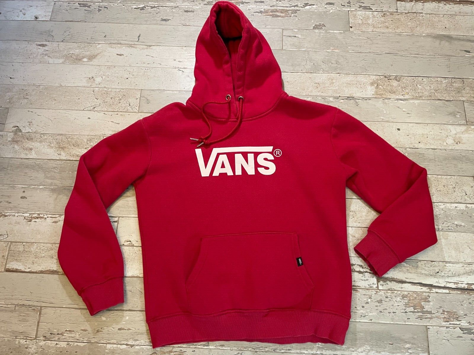 Vans Hoodie Red with Logo Menu0026#039;s Large | eBay