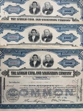 3 x Spar Set The Lehigh Coal and Navigation Company USA Aktie