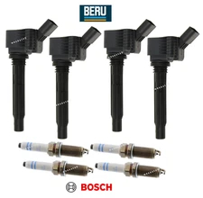 Ignition Coil & Spark Plug Platinum (4sets) OEM for VW Passat 1.8L 2.0L