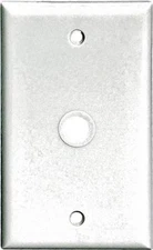 COOPER CASE (25) 2128-W WHITE PHONE COAX WALL PLATE COVERS & SCREWS 6730220