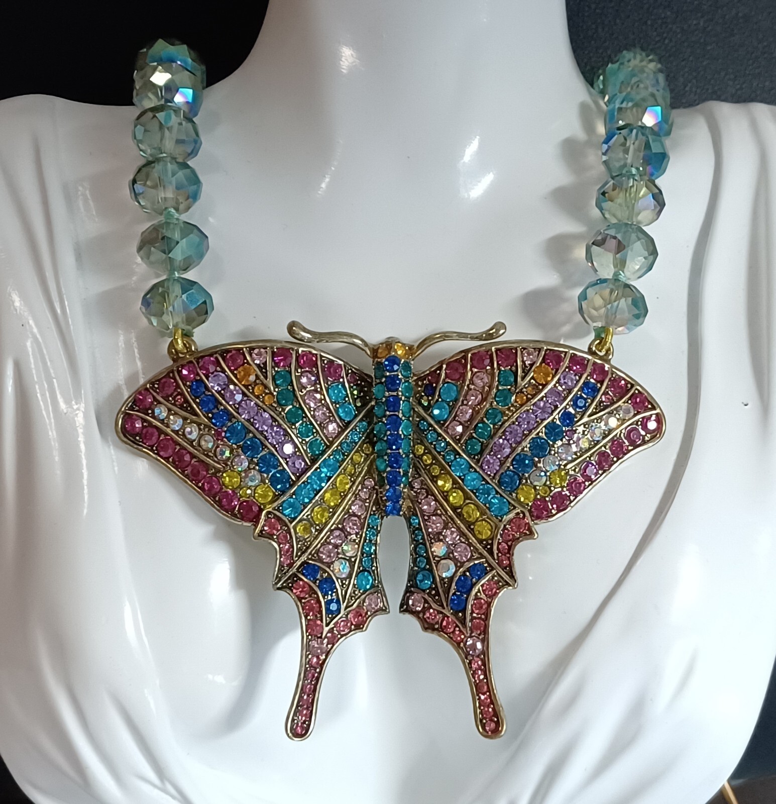 Collier Papillon Heidi Daus en strass multicolores pour femme