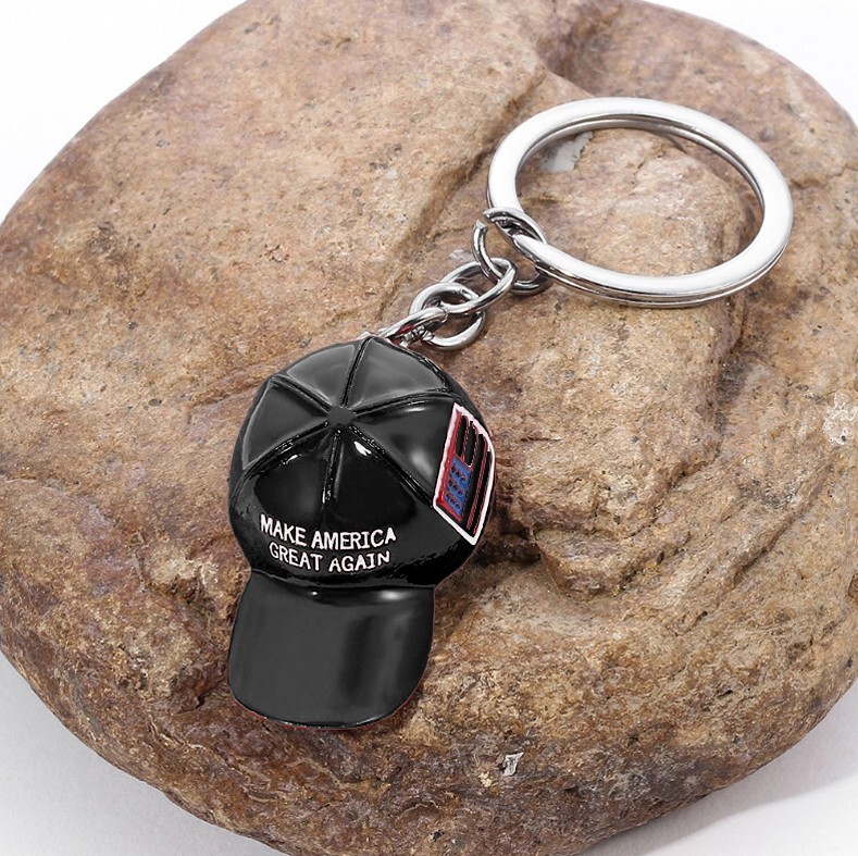 Donald Trump Keychain Maga Hat American Flag Make America Great Again Key Ring