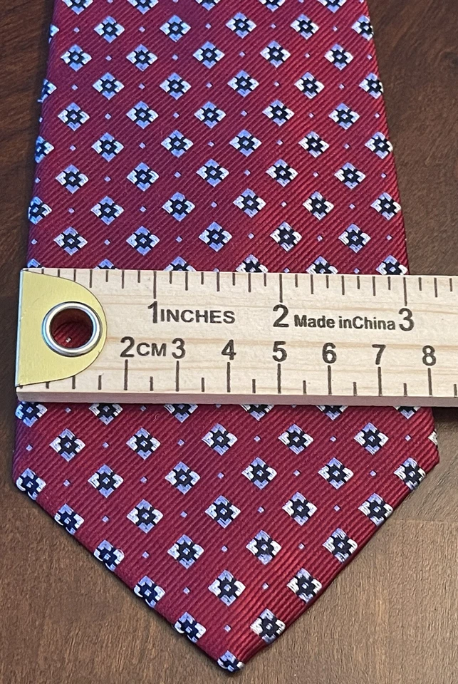 Corbata Class Club Gold Label roja azul 100 % seda para hombre hecha en China Foto 4 de 4