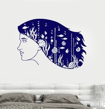 Wall Vinyl Decal Sea Marine Ocean Shell Girl Woman Amazing Cool Decor z3789