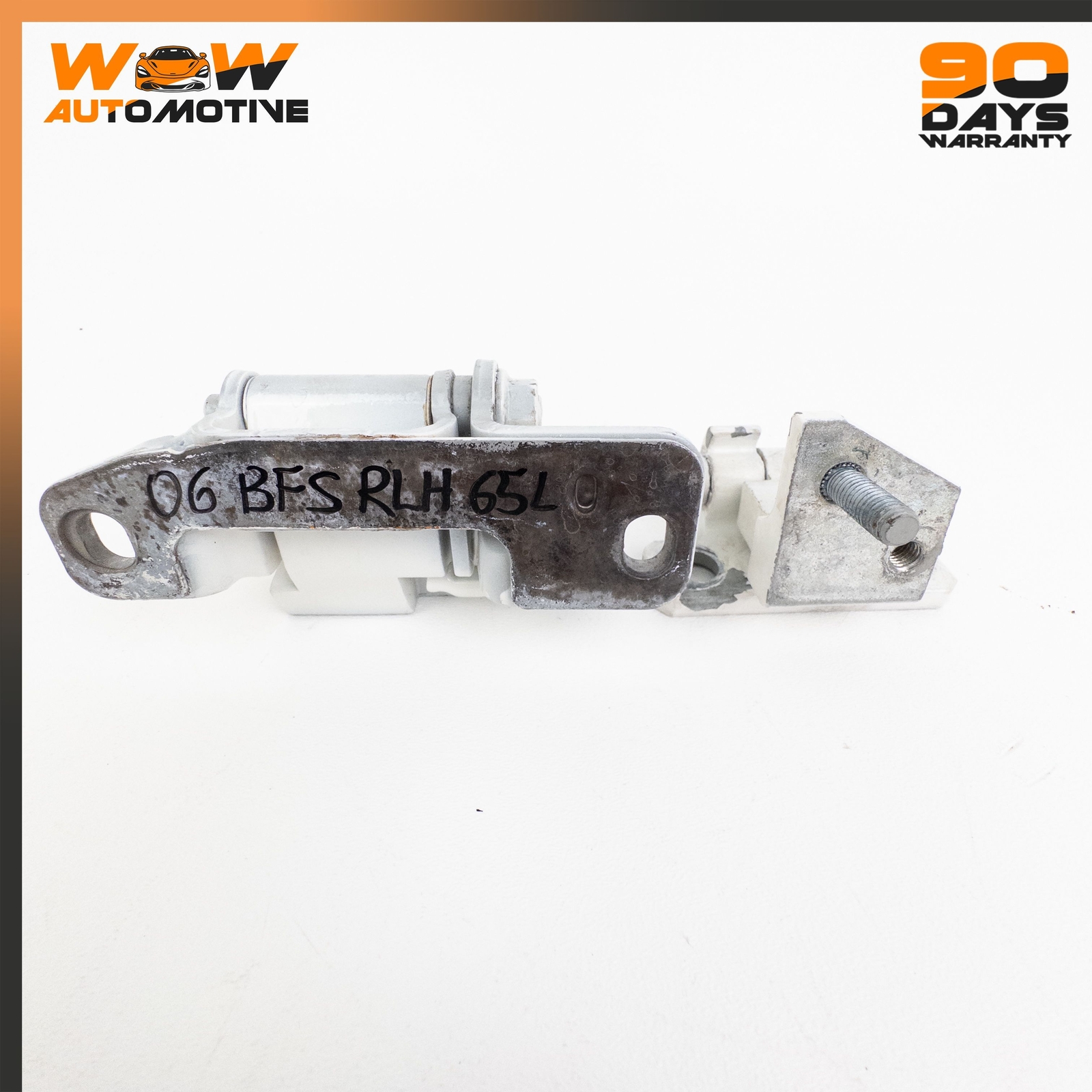 06-13 BENTLEY CONTINENTAL FLYING SPUR REAR LEFT DRIVER SIDE DOOR HINGE WHITE OEM