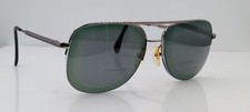 Vintage BerDel Patrick Gray Pilot Half-Rim Metal Sunglasses Italy FRAMES ONLY