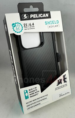 Pelican Shield Series Apple iPhone 15 Pro Black MagSafe Compatible/Holster