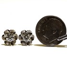 GIA certified 14k white gold .73ct Flower diamond stud 6 prong earrings Natural — photo 4