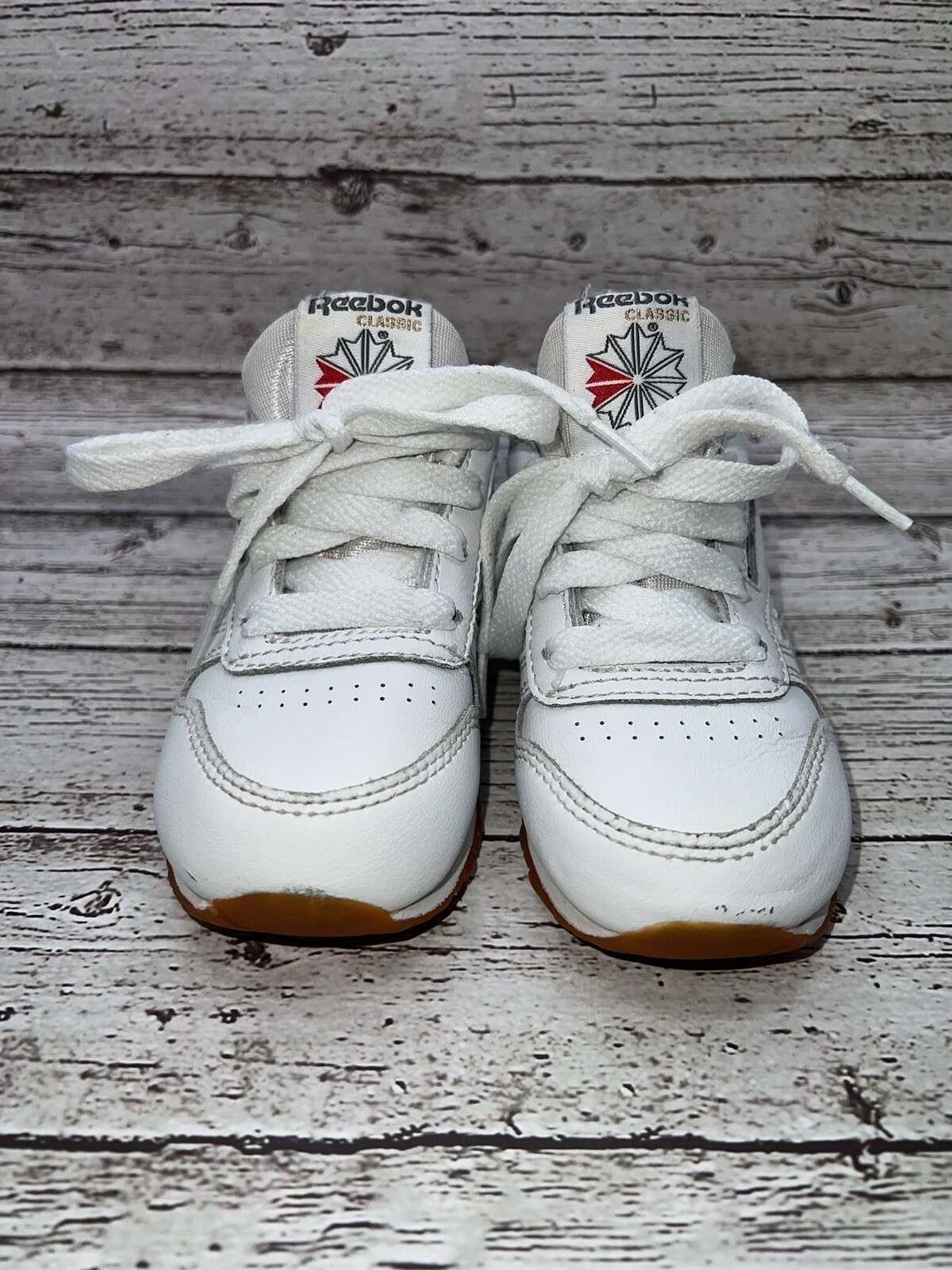 Reebok Classic White Gum Sole Toddler Shoes Size 7C-image