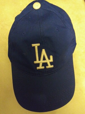 navy blue la hat