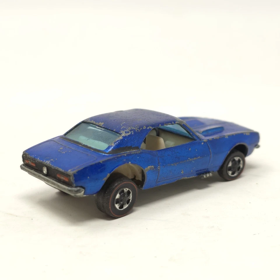 CAMARO PERSONALIZADO AZUL METÁLICO 1/64 HOT WHEELS 1967 ORIGINAL REDLINE SUELTO BONITO Foto 3 de 4