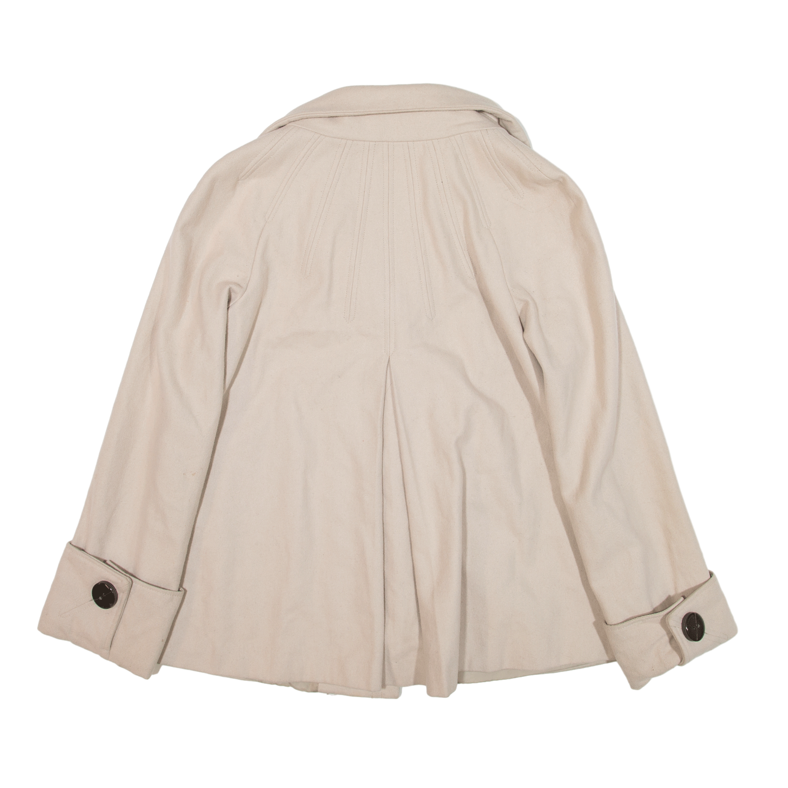 ZARA Pea Coat Beige Wool Womens M eBay