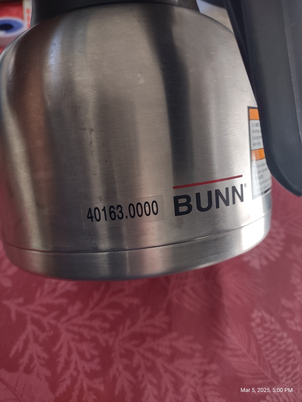 No More Burnt Coffee! 64oz Bunn Stay Hot Stainless Pot Commercial Thermal Carafe