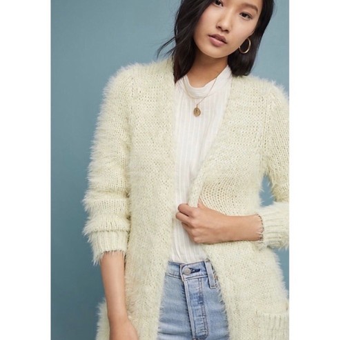 Anthropologie Whittier Eyelash Cardigan 