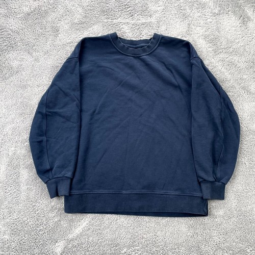 Lululemon Sweatshirt Womens Extra Large Blue Fleece Crew Long Sleeve Pullover