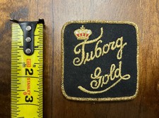 Vintage Embroidered Tuborg Gold Patch.  From Old Belleville, IL Brewery
