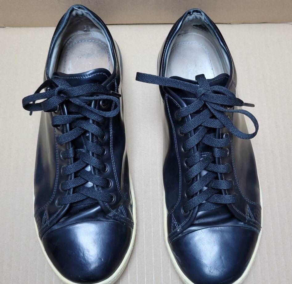 GIORGIO ARMANI Men's Black Lace Up Sneaker Shoes 9US 42 EU Italy