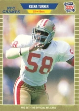 SUPER-BOWL XXIV GOLD Keena Turner 49ERS Purdue BOILERMAKERS